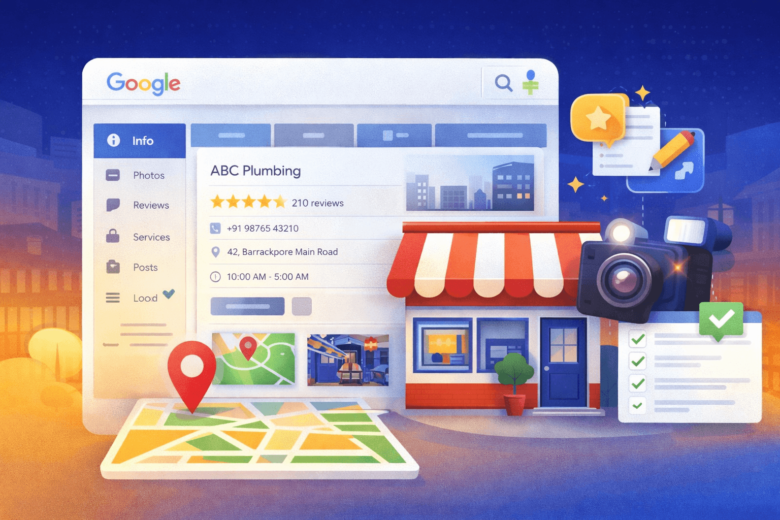 How to Optimize Google Business Profile for Local SEO Google Business Profile optimization steps including reviews photos and business information